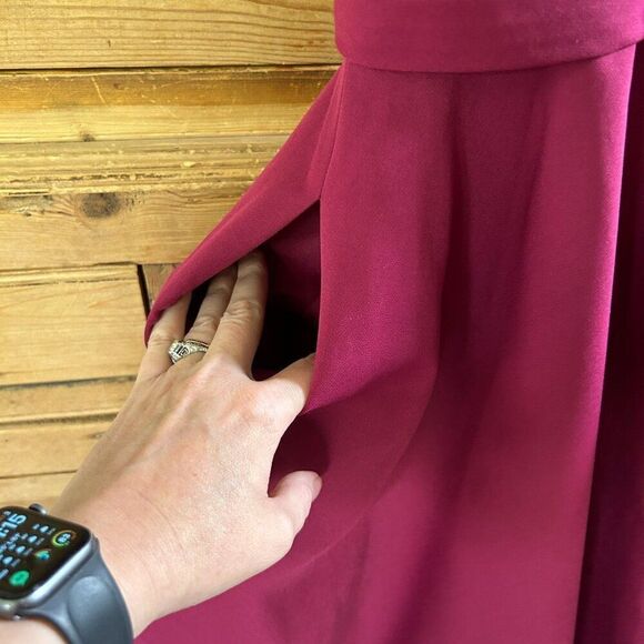 Ieena for Macduggal 6 Dress Purple Cocktail Dress Fit and Flare Sleeveless - Picture 9 of 14